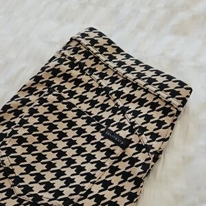 Sanctuary Black and Tan Houndstooth Ponte Skinny Pant